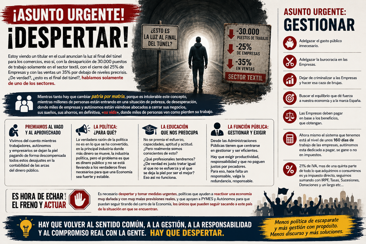 ¡Asunto urgente! ¡Despertar!