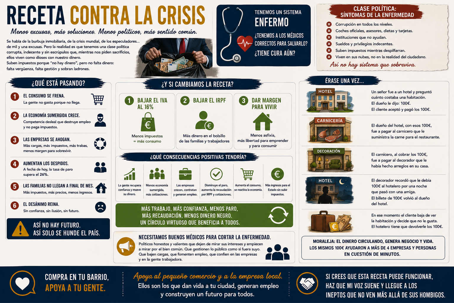 Receta contra la crisis.
